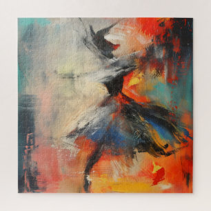 Dancer Colorful Abstract Art Jigsaw Puzzle