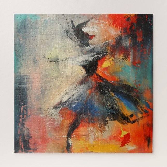 Dancer Colorful Abstract Art Jigsaw Puzzle (Vertical)