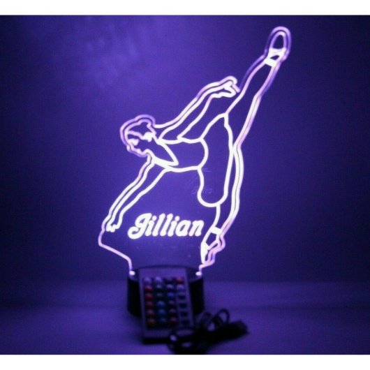 Dancer Dance Night Light Up Lamp LED Personalized (Front)