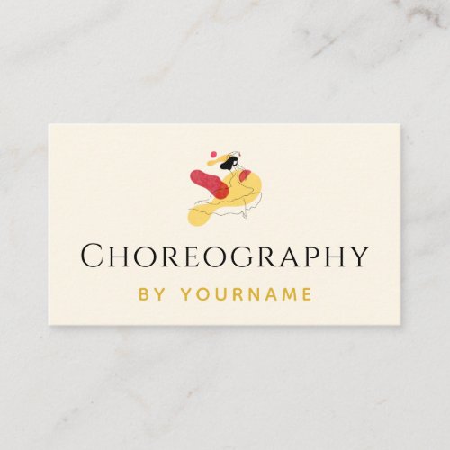 Dancer Dancing Coach Teacher Choreographer Elegant Business Card