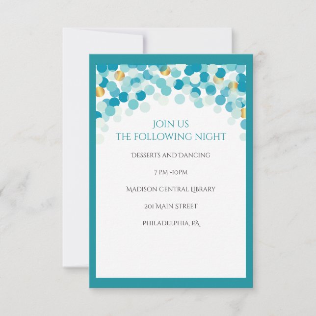 DANCER DOTS Bat Mitzvah Invitation (Front)