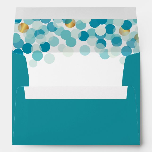 DANCER DOTS Bat Mitzvah Invitation Envelope (Back (Bottom))