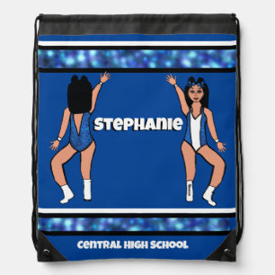 Dancer Drawstring Bag Blue White Spark #2