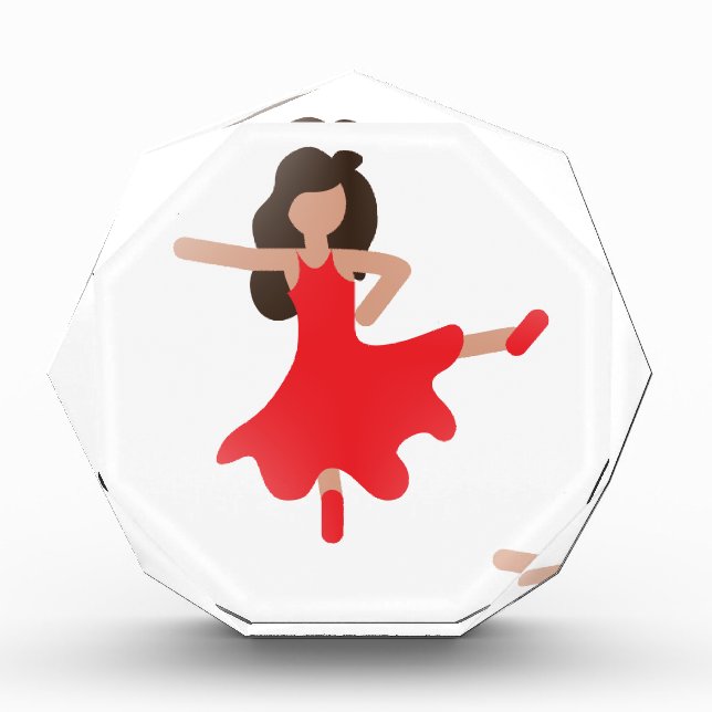 dancer emoji acrylic award (Front)