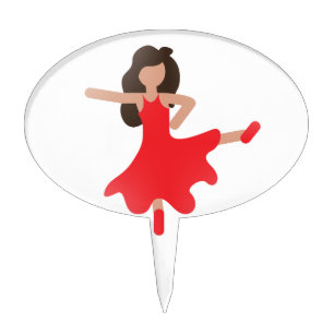 dancer emoji cake topper