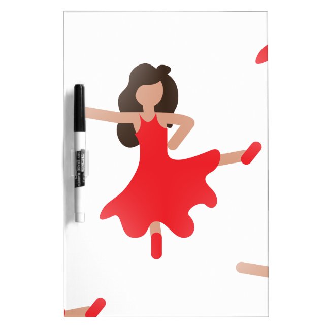 dancer emoji dry erase board (Front)