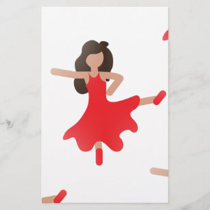 dancer emoji stationery