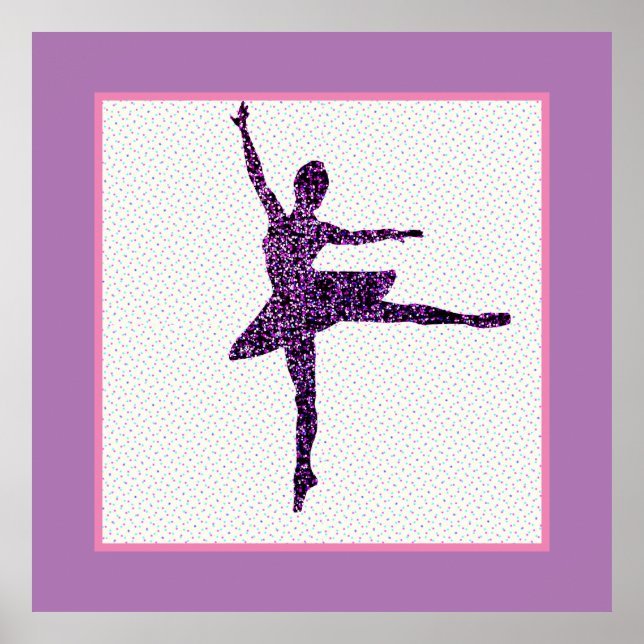 Dancer Faux Sparkle Tiny Dot Poster (Front)