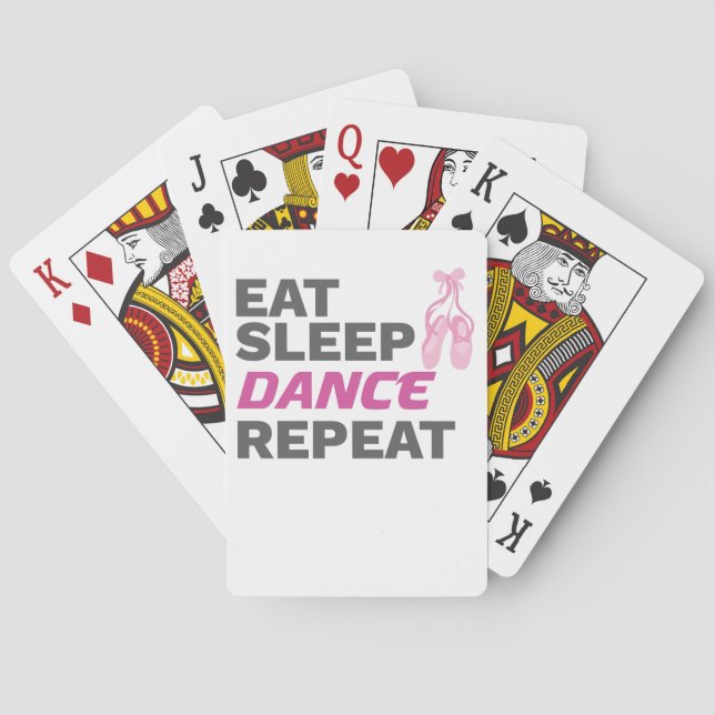 Dancer for Dancing Teacher Eat Sleep Dance Repeat Poker Cards (Back)