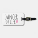 Dancer For Life White With Heart Luggage Tag at Zazzle