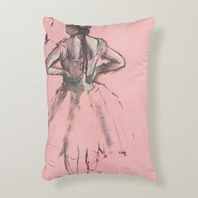 Dancer from Back, Hands on Hips by Edgar Degas Accent Pillow (Front(Vertical))