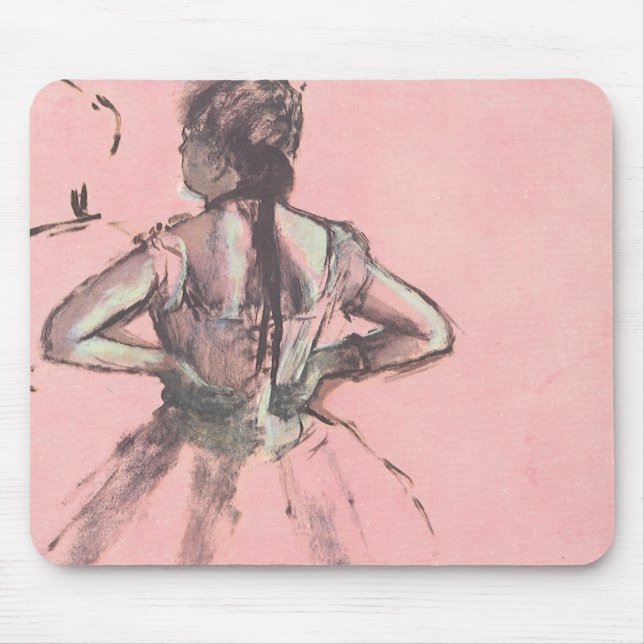 Dancer from Back, Hands on Hips by Edgar Degas Mouse Pad (Front)