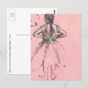 Dancer from Back, Hands on Hips by Edgar Degas Postcard