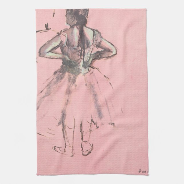 Dancer from Back, Hands on Hips by Edgar Degas Towel (Vertical)