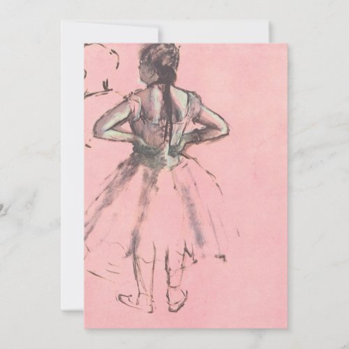 Dancer from the Back by Edgar Degas Birthday Party Invitation