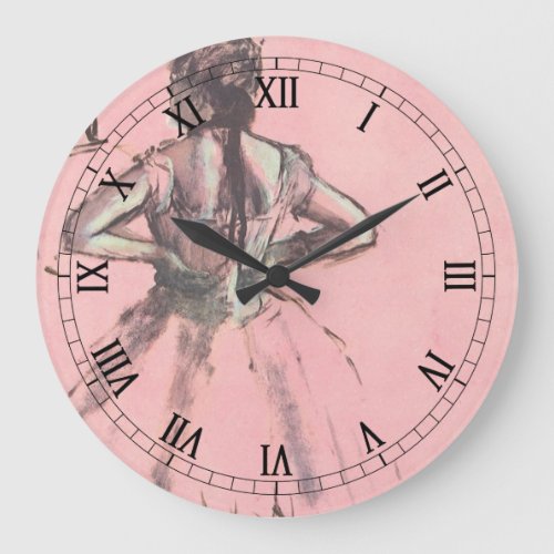 Dancer from the Back by Edgar Degas Vintage Ballet Large Clock