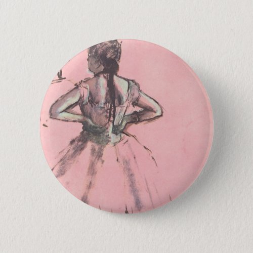 Dancer from the Back by Edgar Degas Vintage Ballet Pinback Button