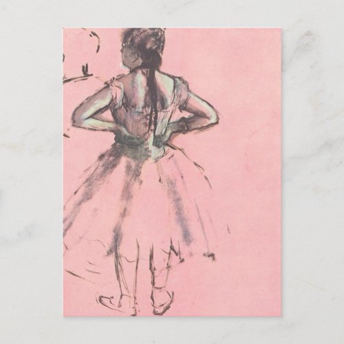 Dancer from the Back by Edgar Degas Vintage Ballet Postcard