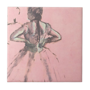 Dancer from the Back by Edgar Degas Vintage Ballet Tile