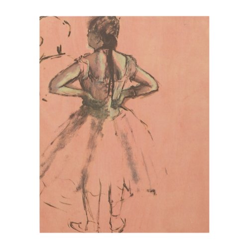 Dancer from the Back by Edgar Degas Vintage Ballet Wood Wall Decor