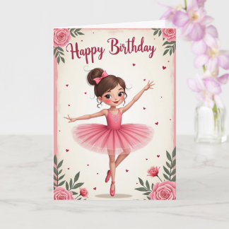 Dancer Girls Birthday Card