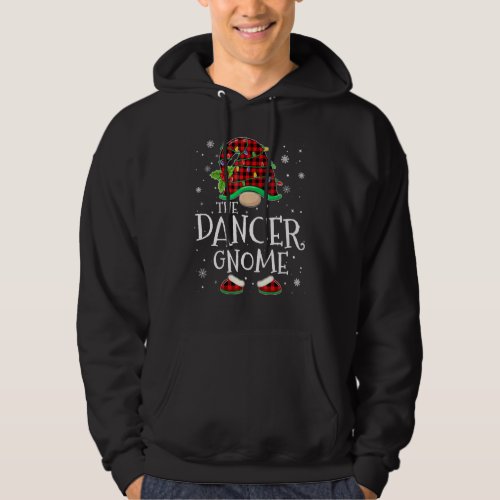 Dancer Gnome Red Plaid Matching Family Christmas P Hoodie