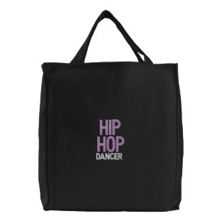 DANCER, HIP HOP EMBROIDERED TOTE BAG