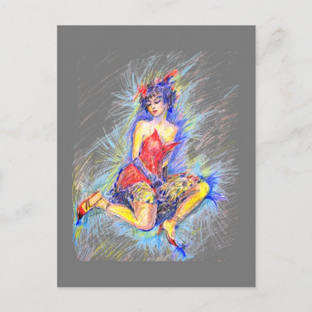 Dancer  holiday postcard (Front)