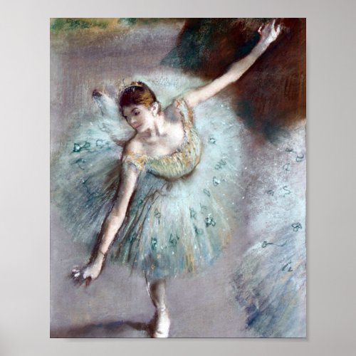 Dancer in Green by Edgar Degas Poster