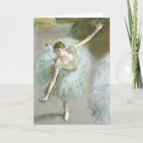 Dancer in Green  Edgar Degas Card