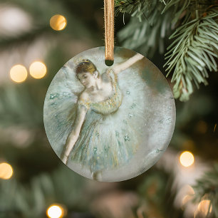 Dancer in Green   Edgar Degas Ceramic Ornament