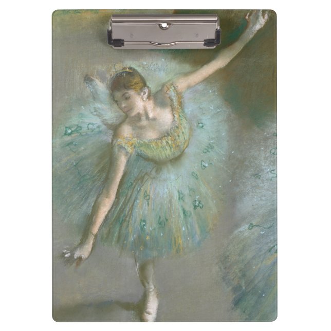 Dancer in Green Edgar Degas Clipboard (Front)