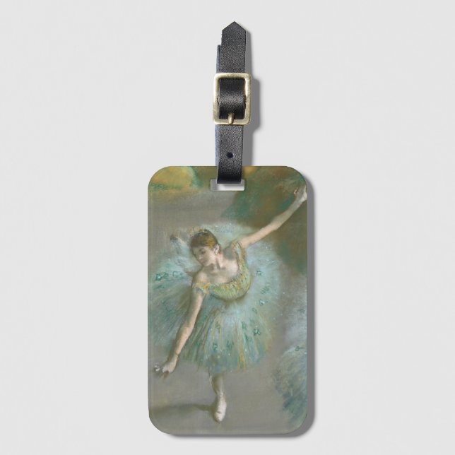 Dancer in Green Edgar Degas Luggage Tag (Front Vertical)