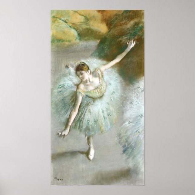 Dancer in Green, Edgar Degas Poster (Front)