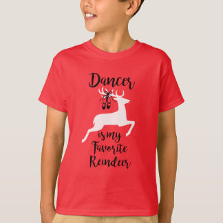 Dancer is My Favorite Reindeer Kids shirt