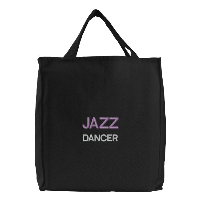 DANCER, JAZZ EMBROIDERED TOTE BAG (Front)
