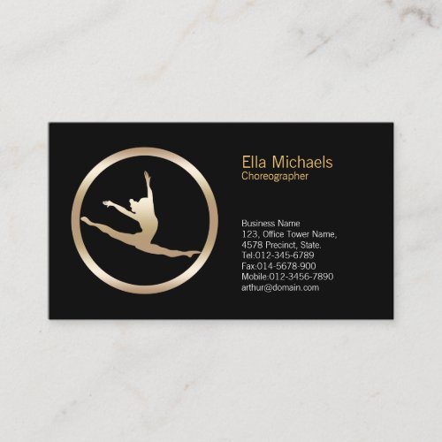 Dancer Leap Icon Dancer Business Card