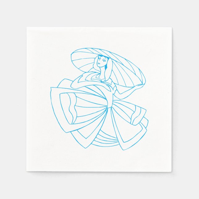 Dancer Line Art Napkins (Front)