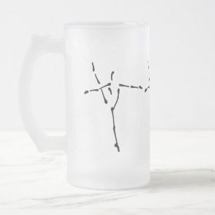 Dancer logo with Dance slogan -- customizable Frosted Glass Beer Mug