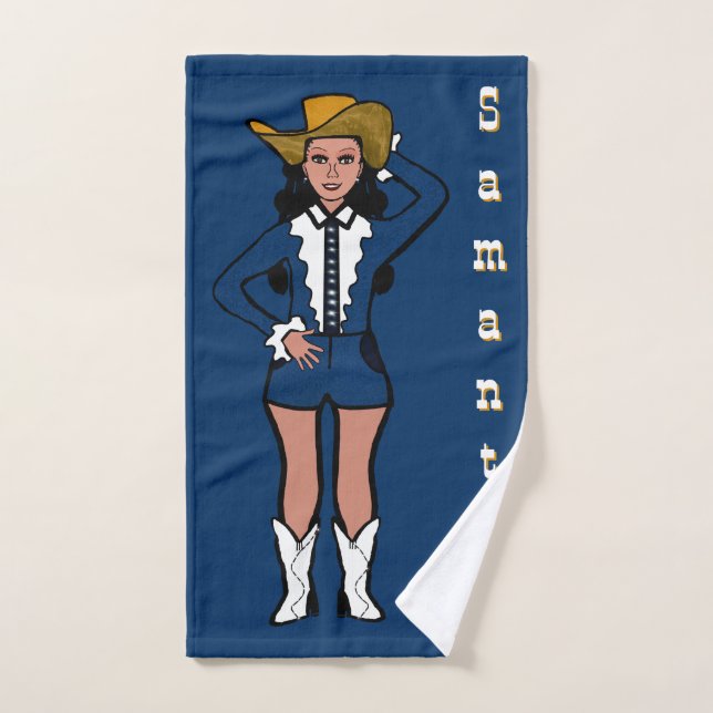Dancer/Majorette Western Denim #2 Hand Towel (Hand Towel)