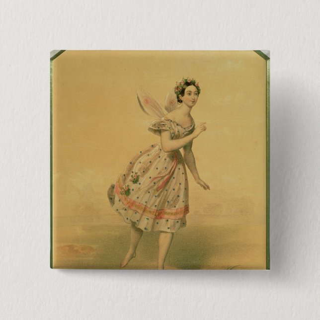 Dancer Maria Taglioni Pinback Button (Front)