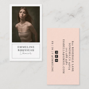 Dancer Model Photo Business Card