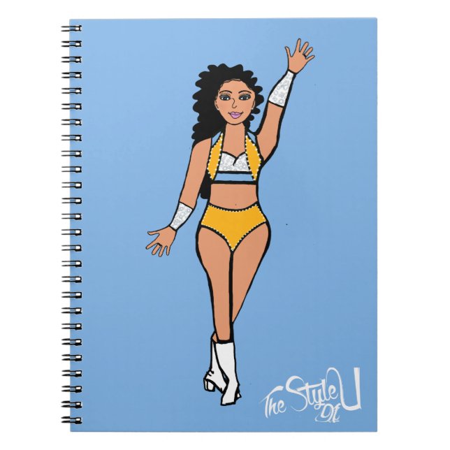 Dancer Notebook Light Blue / White / Gold (Front)