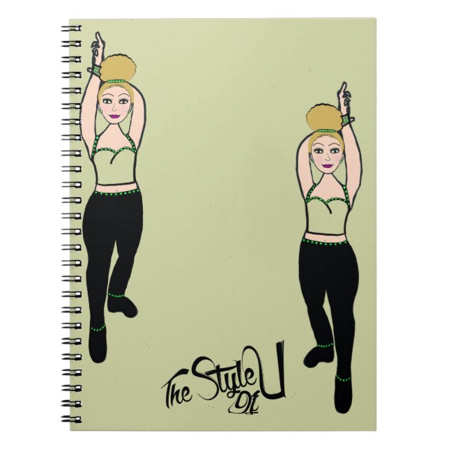 Dancer Notebook Mint / Black (Front)