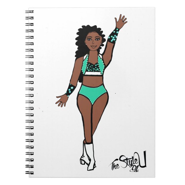 Dancer Notebook Mint / White/ Black (Front)