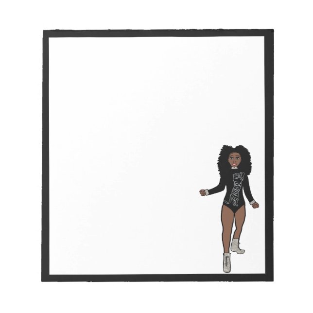 Dancer Notepad Black  / Silver A (Front)