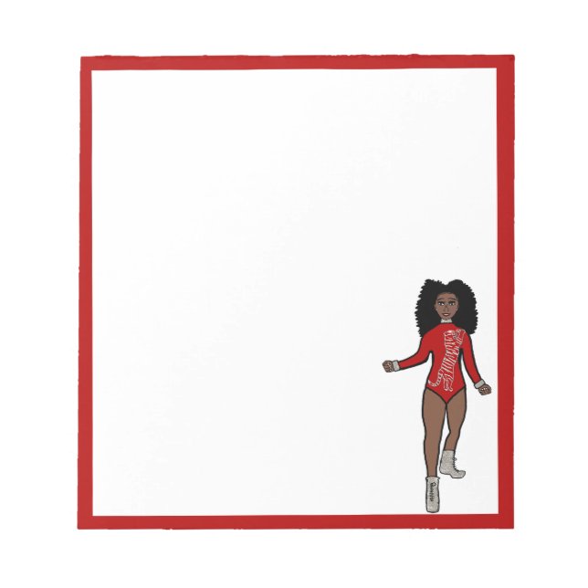 Dancer Notepad Red  / Silver A (Front)