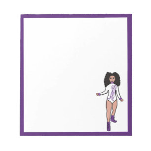 Dancer Notepad White / Purple Tiger B