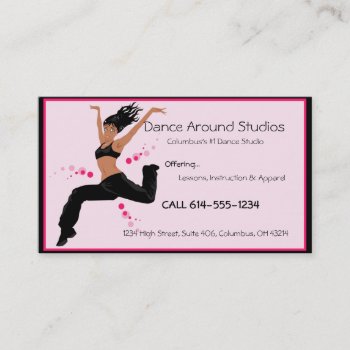 Dancer Or Dance Studio Business Cards by mrssocolov2 at Zazzle