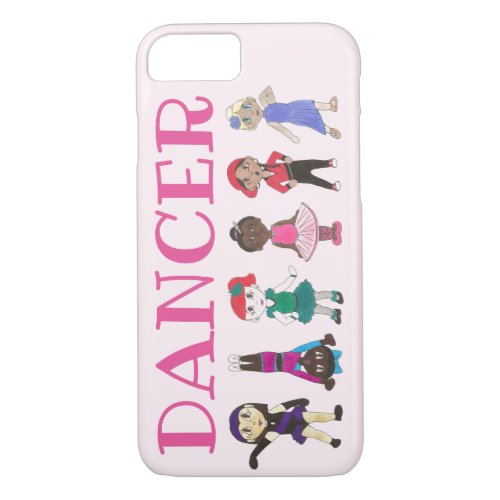 DANCER Pink Ballerina Girl Tap Jazz Acro Hip Hop iPhone 87 Case